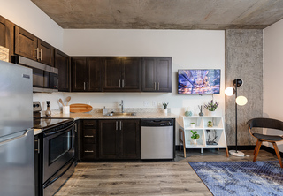 Apartment kitchen at Ladd Tower
