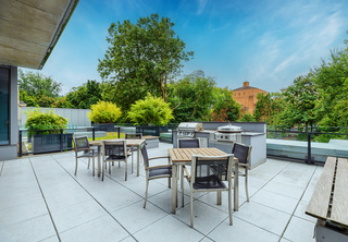 Outdoor patio at Ladd Tower