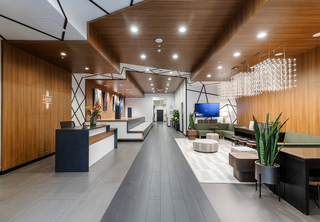 Front desk and lobby at Ladd Tower