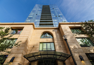 Looking up at Ladd Tower