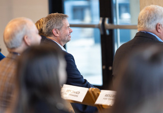 Bob Powers, Chase, listening to speakers