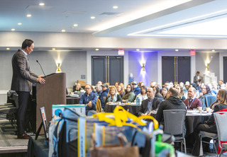 Tom Brenneke, president, speaking to Guardian team