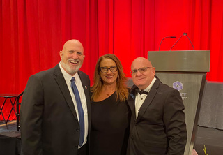 Kevin Webb, Hollie Forsman, and Master of Ceremonies