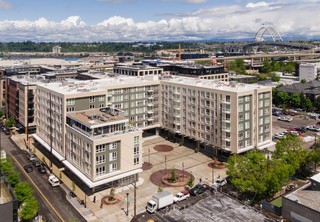 Aerial view of Slabtown Square