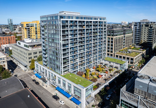 Aerial of The Louisa Apartments in NW Portland