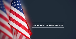 Flag with Thank You for Your Service