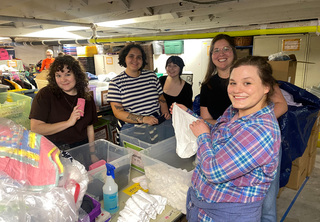 A group volunteering at Rose Haven