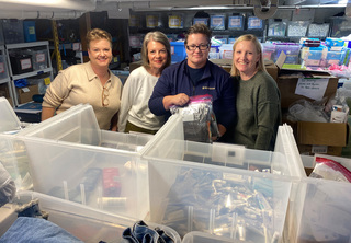 A group volunteering at Rose Haven